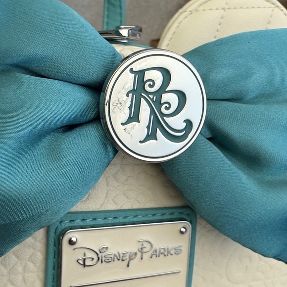 Loungefly Cream and Teal Quilted Backpack - Picture 6 of 6